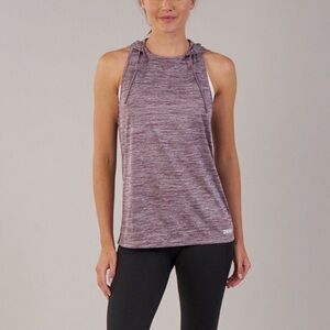Gymshark Purple Heather Hooded Workout Vest Top